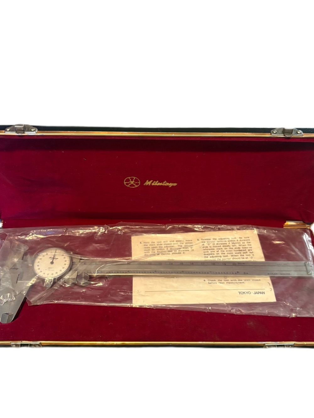Vintage NSK Micrometer Dial Caliper 6” With Original Box, Model DC-6